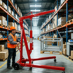 2 Ton Foldable Shop Crane & Hoist | Hydraulic Lift for Engine, Transmission & Axle | Max 6.89ft Height, Heavy Duty Steel Trolley