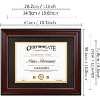 8.5x11 Diploma Frame  , UV-Protected 11x14   Display