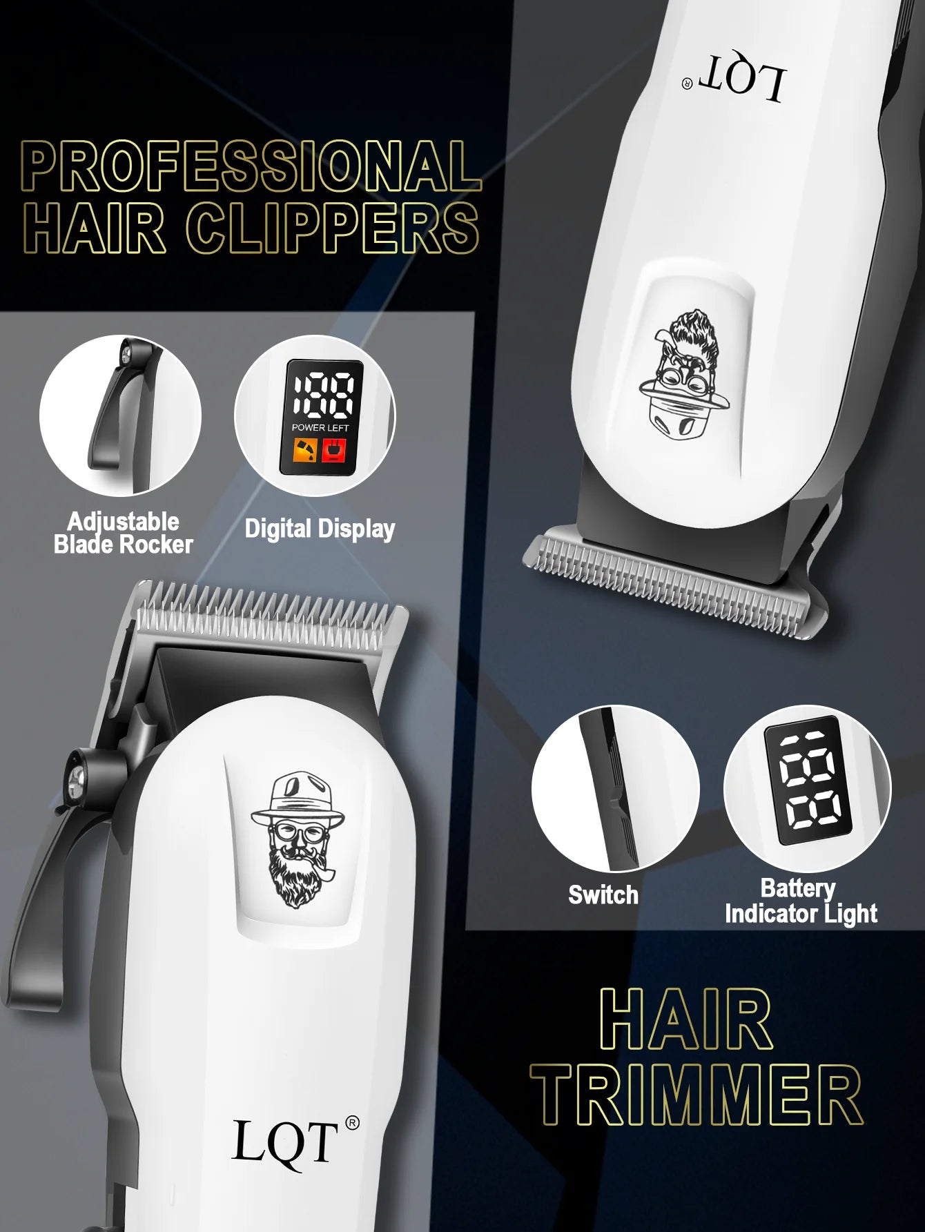 2/3/4pcs Clippers Tool Set, Cordless Electric Hair Trimmer For Men, Portable Razor & Ear And Nose Hair Trimmer