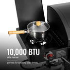 2-Burner Gas and Charcoal Combo Grill with Offset Smoker & Side Burner, 34,000 BTU Dual Fuel Grill, 1020 Sq. In.