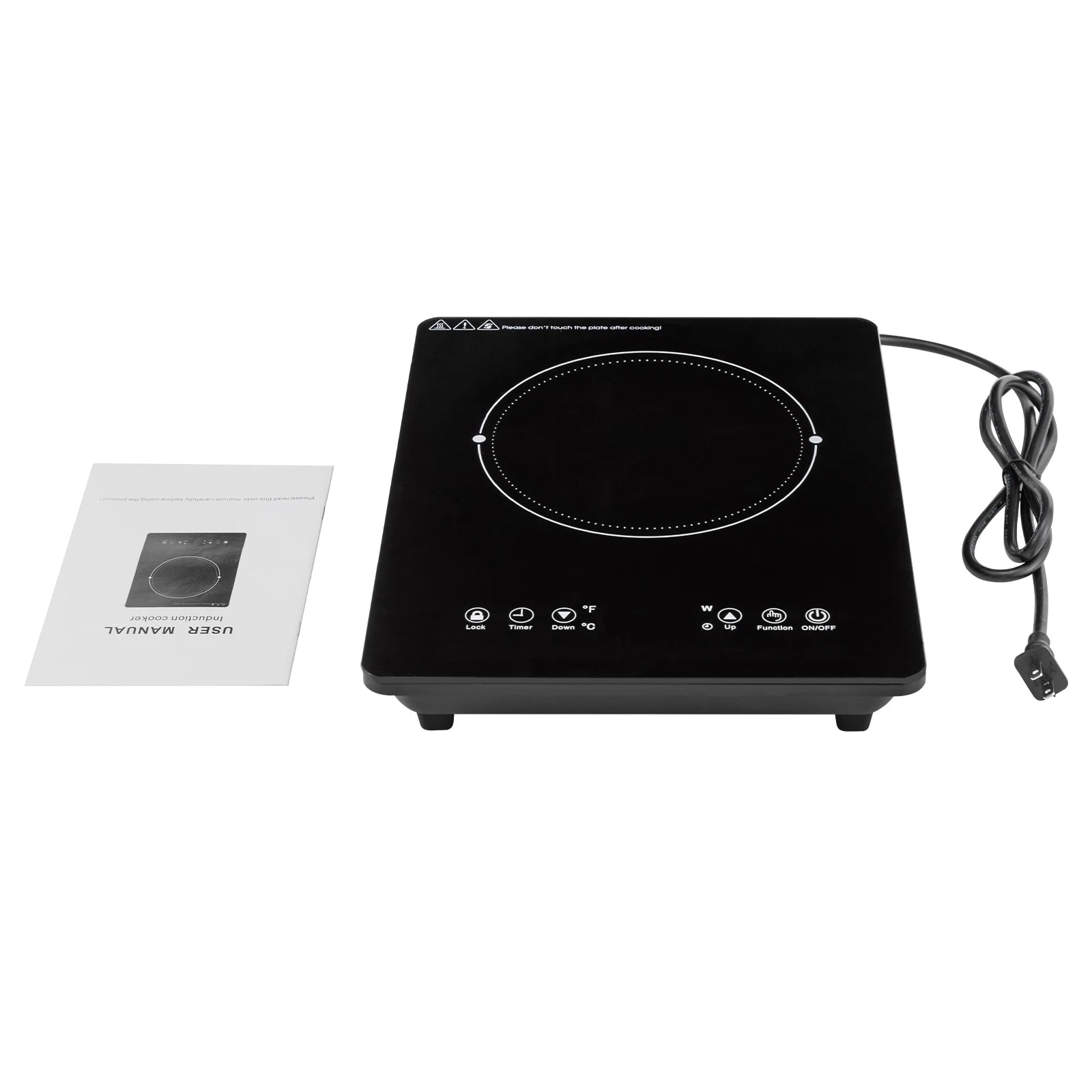 1800W Portable Induction Cooktop w/Ultra Low Noise  for Kitchen Countertop Use