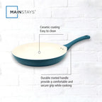Ceramic Aluminum Nonstick Frypan 12 Inch Dishwasher Safe, Riveted Handle, Fast Even Heating