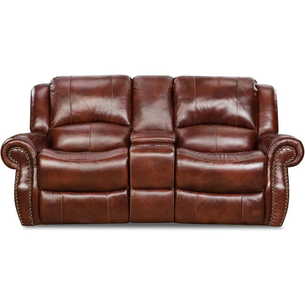 Cambridge Telluride 3 Piece Indoor Furniture Set with Deep Seating Double Reclining Sofa, Console Loveseat, and Rocker Recliner