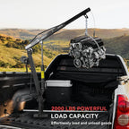 2000 lbs Folding Truck Crane with Hydraulic Winch