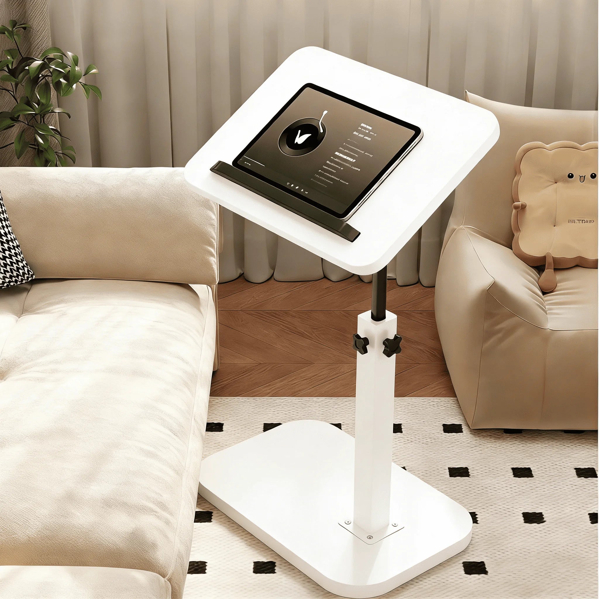 A Portable, Adjustable Side Table/Folding Desk Suitable for Home Offices, Coffee Tables, Bedside Use, and Sofas