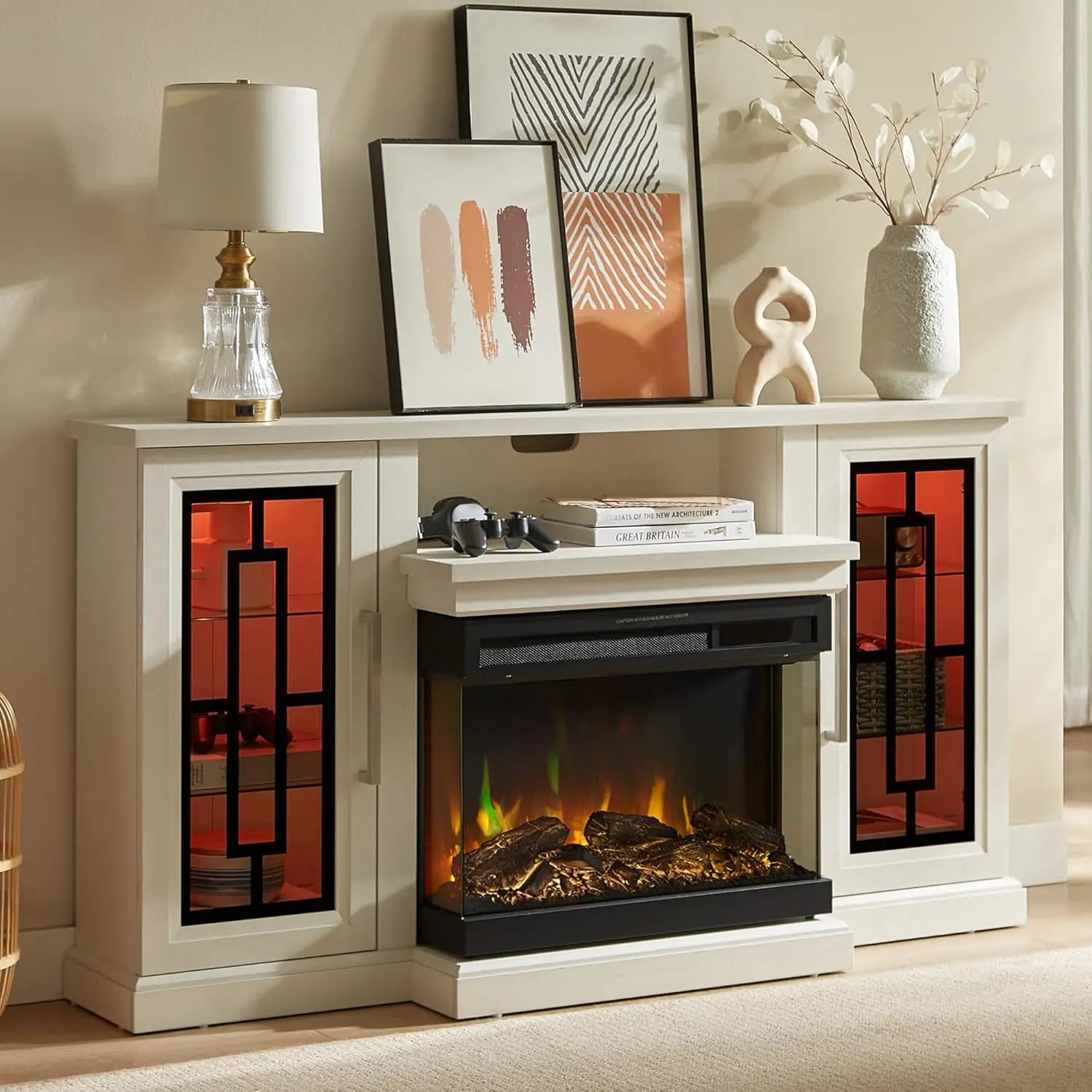 Modern Media Entertainment Center Console Table for TVs up to 65 Inch