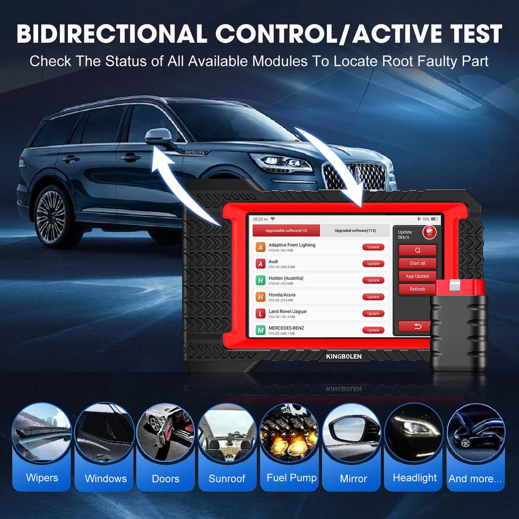 [Lifetime Free Update] OBD2 Scanner ECU Coding Bidirectional 28 Reset ALL System Diagnostic Tool PK THINKSCAN MAX 2