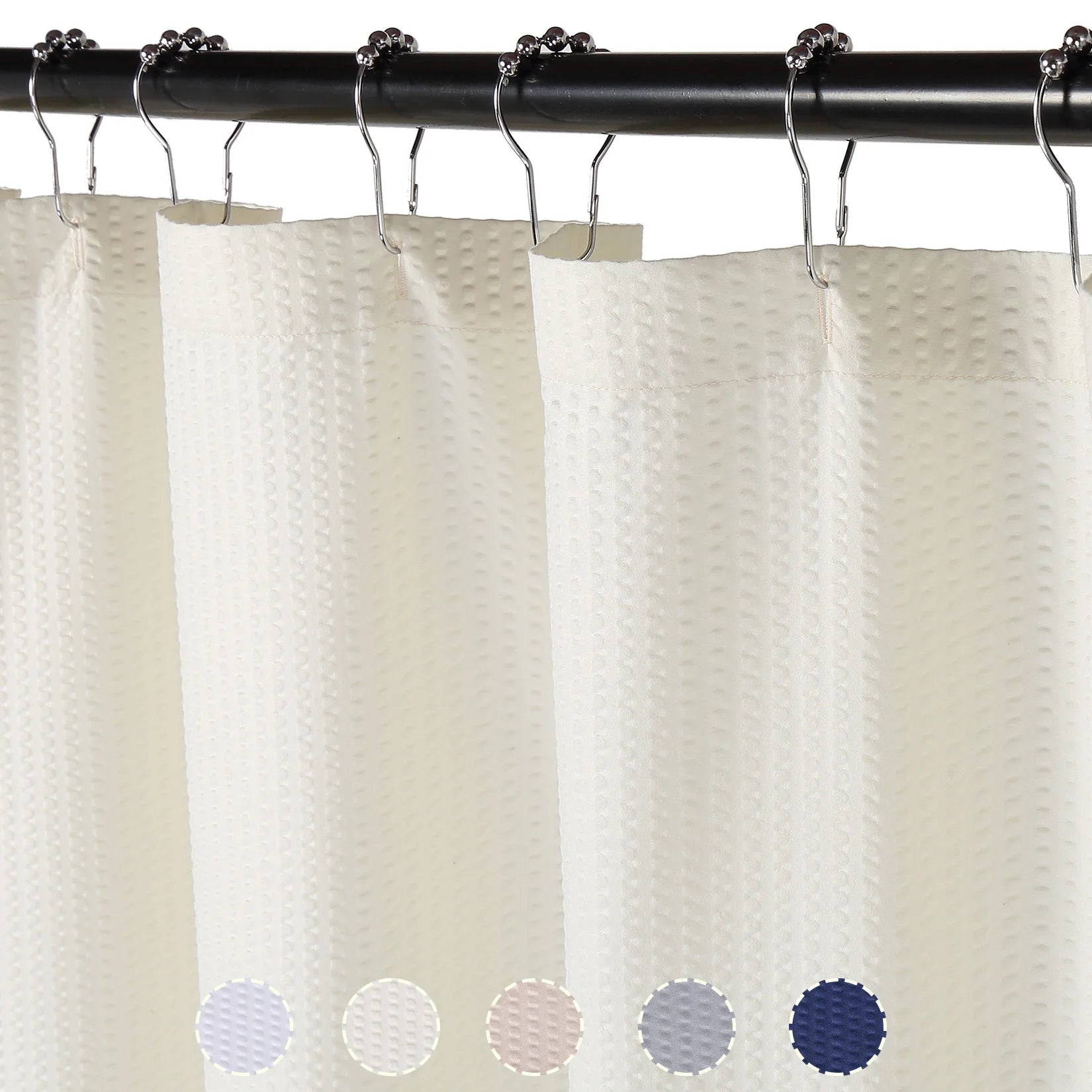 Soft Microfiber Shower Curtain or Liner for Bathroom, Water Repellent 72x72Inches