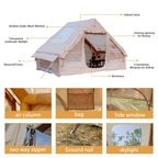 Inflatable Tent With Skylight, Pump, 4-6 Person Outdoor Family Luxury Tent