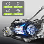 2-in-1 Lightweight Cordless Lawn Mower Brushless with 21V 4.0Ah Battery and Charger