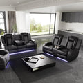 Power Recliner Sofa Set with LED Light for Living Room Furniture