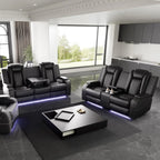 Power Recliner Sofa Set with LED Light for Living Room Furniture