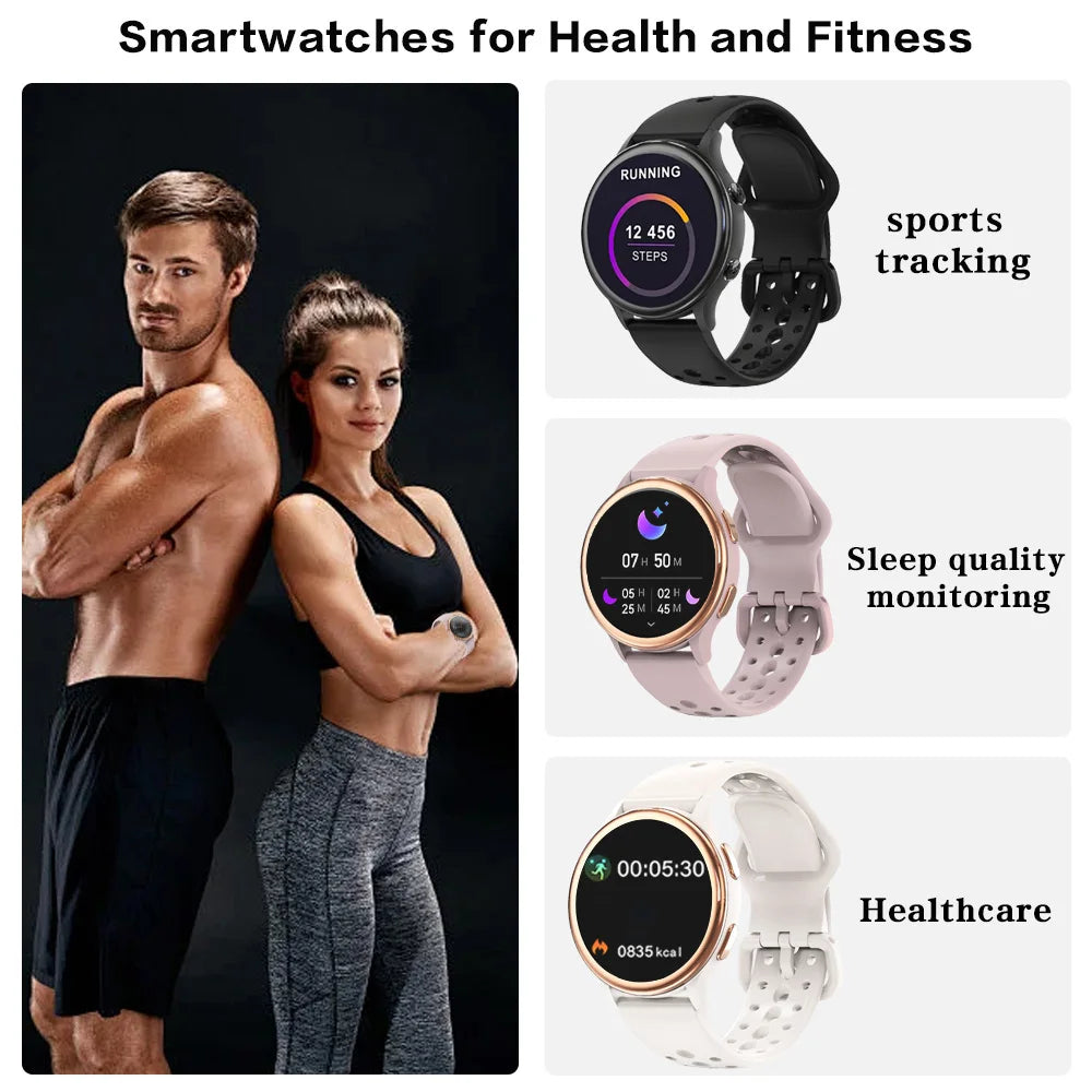 Smart Watches for Women [400+Watch Faces/Calls/Female Health], 1.27" Fitness Tracker Smartwatch for iPhone ＆ Android