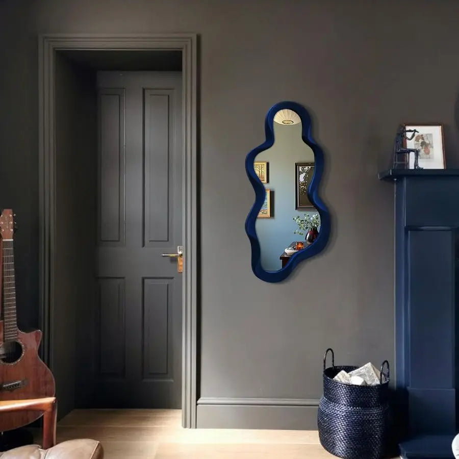Room Mirrors for Wall Decor, 13.8x29.7 Wall Mounted Cloud Mirror for Girl Teen Women Bedroom Decoration