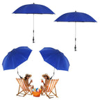 2 Pack 48 Inch Heavy Duty Beach Chair Umbrella, UPF50+ Sunshade with Strong Grip Clip